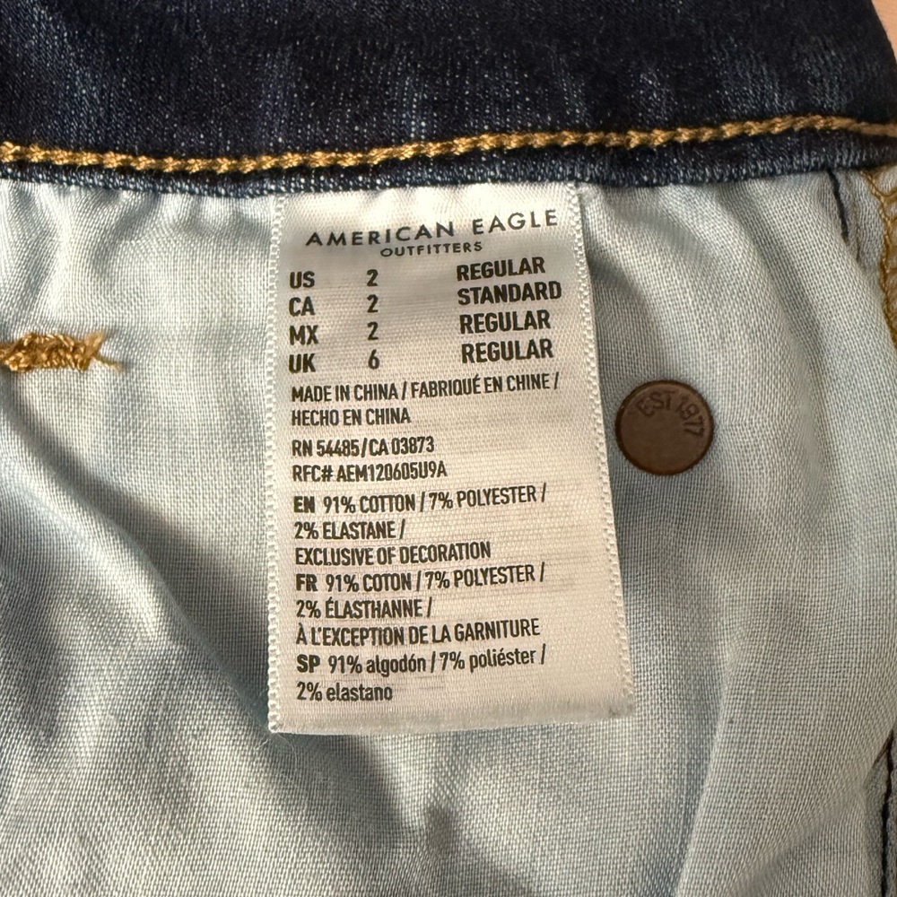 American Eagle Outfitters Denim Hi-Rise Mini Skirt - Picture 3 of 13
